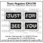 Preview: Crealies - Stanzschablone "Just Bee/For You" Texto Negativo Dies