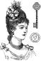 Preview: Woodware - Stempelset "Vintage Lady" Clear Stamps 