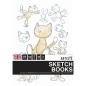 Preview: Docrafts - Skizzenbuch "Animation" Artiste Sketchbooks A5 - 3-teiliges Set je 40 Seiten