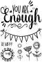 Preview: Creative Expressions - Stempelset A6 "Enough" Clear Stamps