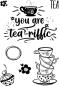 Preview: Creative Expressions - Stempelset A6 "Tea-riffic" Clear Stamps