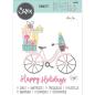 Preview: Sizzix - Stanzschablone "Bike with Gifts" Thinlits Craft Dies by Olivia Rose