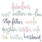 Preview: Sizzix - Stanzschablone "Fabulous Family Names" Thinlits Craft Dies by Debi Potter