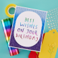 Preview: Spellbinders - Heißfolien-Platte "Best Wishes on Your Birthday" Hot Foil Plate