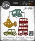 Preview: Sizzix - Stanzschablone "Wacky Transport #1" Thinlits Craft Dies by Tim Holtz