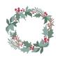 Preview: Sizzix - Schablone "Holly Wreath" Layered Stencil Design by Lisa Jones