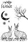 Preview: Creative Expressions - Stempelset A6 "Moonlit Hares" Clear Stamps