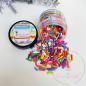 Preview: Dress My Craft - Streuteile "Sprikles Heart with Rainbow" Shaker Slices 8g