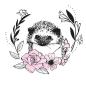 Preview: Sizzix - Stanzschablone "Floral Hedgehog" Framelits Craft Dies Design by Olivia Rose