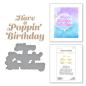 Preview: Spellbinders - Glimmer Hot Foil Plate & Dies "Glimmering Poppin' Birthday"