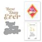 Preview: Spellbinders - Glimmer Hot Foil Plate & Dies "Glimmering Best Day"