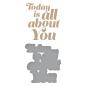 Preview: Spellbinders - Glimmer Hot Foil Plate & Dies "Glimmering All About You"