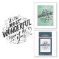 Preview: Spellbinders - Buchdrucktechnik "Most Wonderful Time" Press Plate