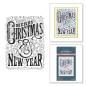 Preview: Spellbinders - Buchdrucktechnik "Merry Christmas & Happy New Year" Press Plate