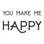 Preview: Spellbinders - Buchdrucktechnik "You Make Me Happy" Press Plate