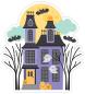 Preview: Doodlebug Design - Aufkleber "Haunted Manor" Doodle Sticker