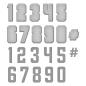 Preview: Spellbinders - Stanzschablone "Jersey Numbers" Dies