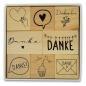 Preview: Meyco Holzstempel Set "DANKE" - 8 Stempel