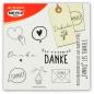 Preview: Meyco Holzstempel Set "DANKE" - 8 Stempel