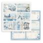 Preview: Stamperia - Designpapier "Blue Land" Paper Pack 8x8 Inch - 10 Bogen