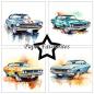 Preview: Paper Favourites - Designpapier "Muscle Cars" Paper Pack 6x6 Inch - 24 Bogen