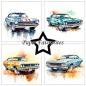 Preview: Paper Favourites - Designpapier "Muscle Cars" Paper Pack 12x12 Inch 8 Bogen