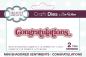 Preview: Creative Expressions - Stanzschablone "Shadowed Sentiments Congratulations" Craft Dies Mini Design by Sue Wilson