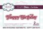 Preview: Creative Expressions - Stanzschablone "Shadowed Sentiments Happy Birthday" Craft Dies Mini Design by Sue Wilson