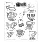 Preview: Ranger - Stempelset "Fancy a Cuppa" Dylusions Cling Stamp 