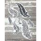 Preview: Ranger - Stempelset by Dina Wakley "Sketched layered fronds" Media Cling Stamp 