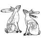 Preview: Crafty Individuals - Gummistempel "Crowned Bunnies" Unmounted Rubber Stamps 