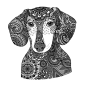 Preview: Crafty Individuals - Gummistempel "Happy Sausage Dog" Unmounted Rubber Stamps 