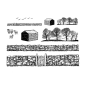 Preview: Crafty Individuals - Gummistempelset "Walls, Barns and Trees" Unmounted Rubber Stamps 