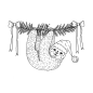 Preview: Crafty Individuals - Gummistempel "Christmas Sloth" Unmounted Rubber Stamps 