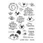 Preview: Stampendous - Stempelset "Bear Hugs Faces and Sentiments" Clear Stamps