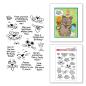 Preview: Stampendous - Stempelset "Kitty Hugs Faces and Sentiments" Clear Stamps