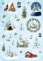 Preview: Studio Light - Designpapier - Stanzteile "Winter Scene " DIY Block A4 - 32 Bogen