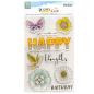 Preview: American Crafts - Stempelset & Stanzschablone "Happy Thoughts" Stamp & Dies