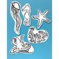 Preview: Ranger - Stempelset by Dina Wakley "Scribbly creatures" Media Cling Stamp 