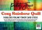 Preview: Picket Fence Studios - Kartenvorderseiten "Cozy Rainbow Quilt" Toner Cards Fronts A2 - 6 Karten