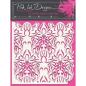 Preview: Pink Ink Designs - Schablone "Flames & Flowers" Stencil