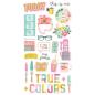 Preview: Simple Stories - Aufkleber "True Colors" Chipboard Sticker 