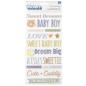 Preview: American Crafts - Aufkleber "Hello Little Boy" Thickers Phrase Gold Foil Sticker