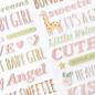 Preview: American Crafts - Aufkleber "Hello Little Girl" Thickers Phrase Foam with Gold Foil Sticker