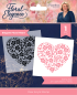 Preview: Crafters Companion - Stempel "Elegant Floral Heart" Clear Stamps