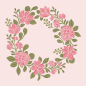 Preview: Crafters Companion - Schablone "Floral Wreath" Stencil