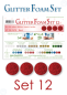 Preview: Leane Creatief - Glitzer Schaumstoffplatten "Red" Glitter Foam Sheets A4