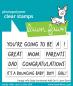 Preview: Lawn Fawn - Stempelset "Kanga-rrific Baby Sentiment" Clear Stamp Add-On