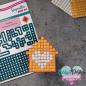 Preview: Carlijn Design - Stanzschablone "Graph Paper 5 mm Pixel Art" Dies 