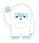 Preview: Doodlebug Design - Aufkleber "Yeti Sticker" Doodle Sticker